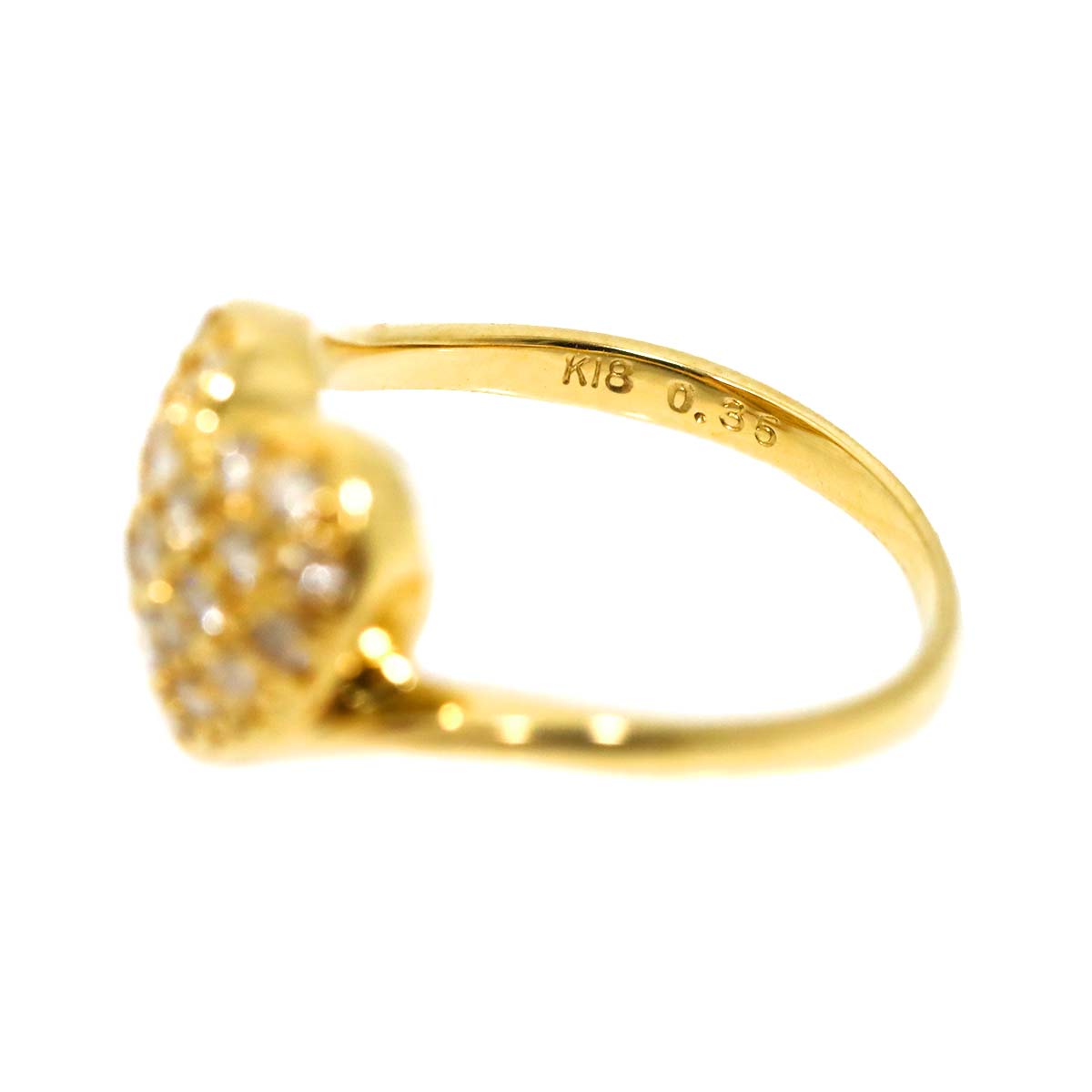 Diamond 0.35ct Ring 18K YG Yellow Gold 750 Sie2.5-2.75(US)