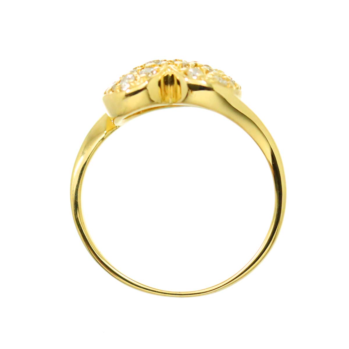 Diamond 0.35ct Ring 18K YG Yellow Gold 750 Sie2.5-2.75(US)
