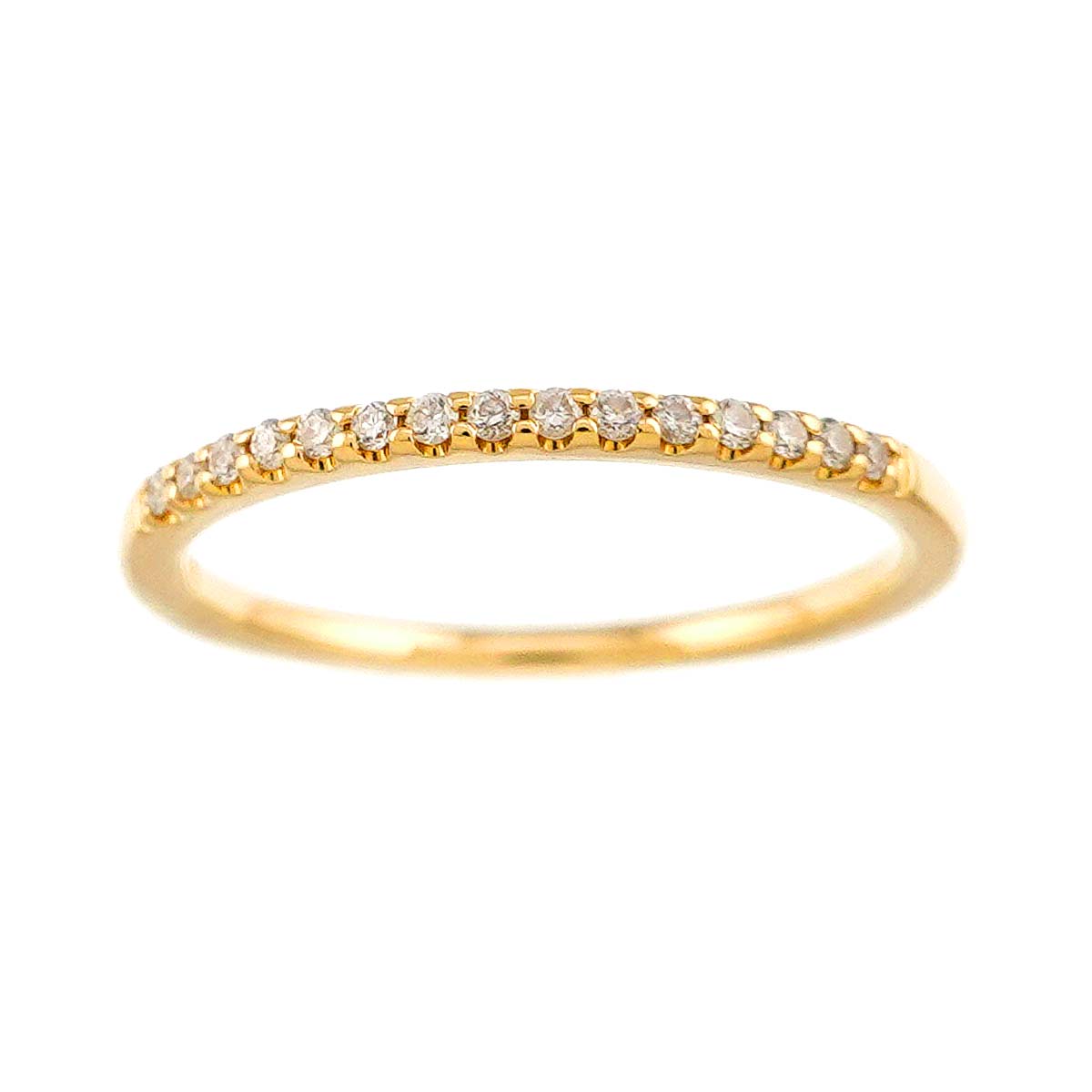 Diamond Ring 18K Yellow Gold 750 Size4.5(US)