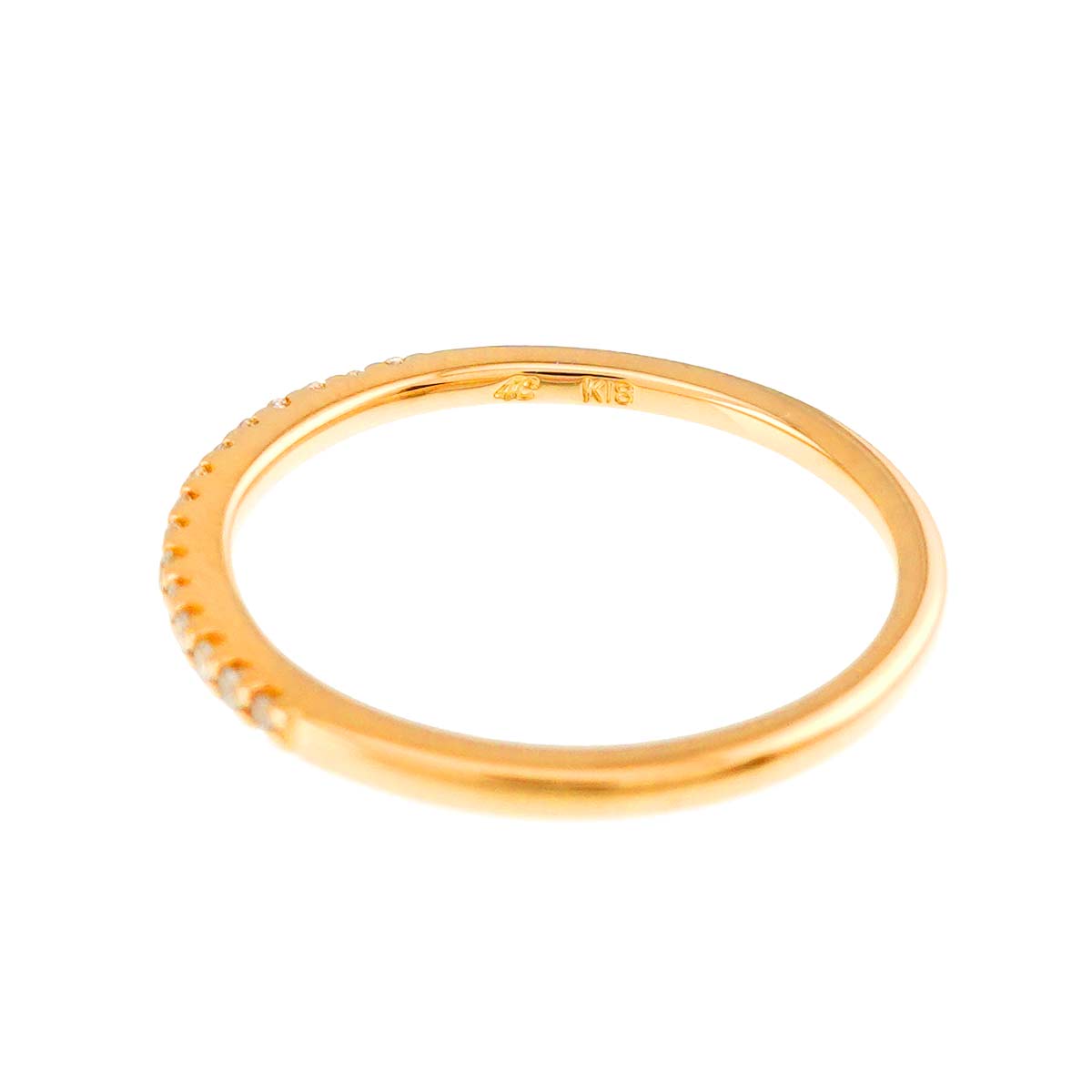 Diamond Ring 18K Yellow Gold 750 Size4.5(US)