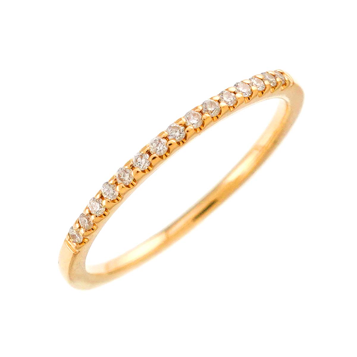 Diamond Ring 18K Yellow Gold 750 Size4.5(US)