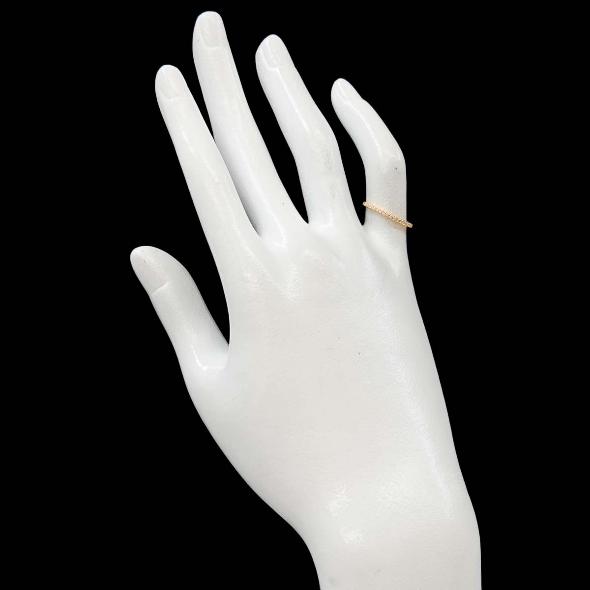 Diamond Ring 18K Yellow Gold 750 Size4.5(US)