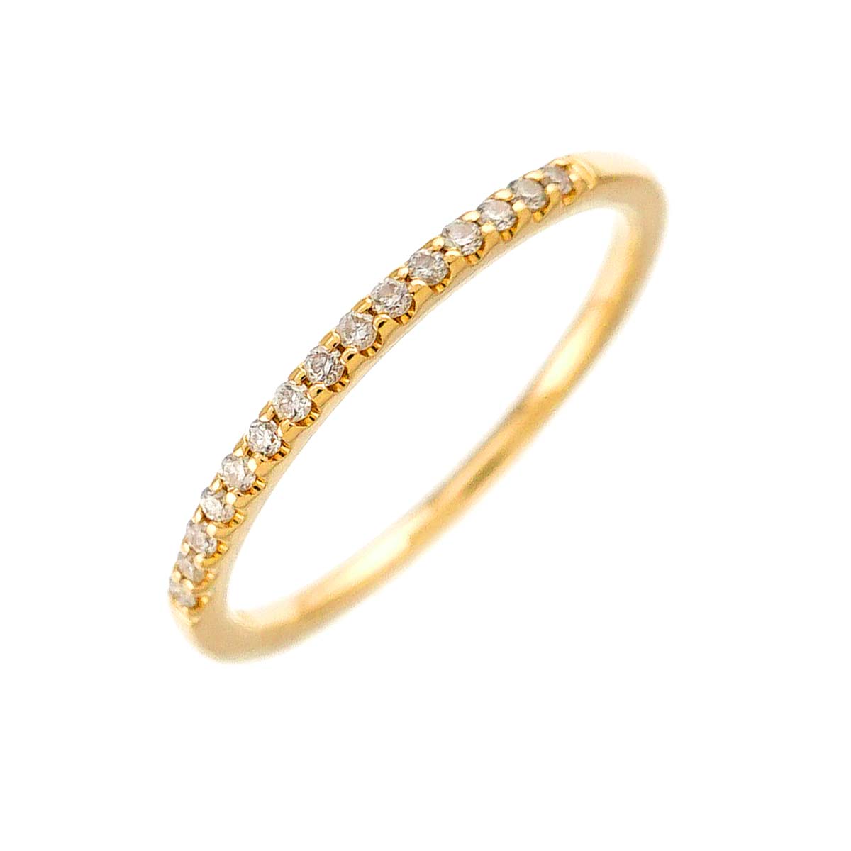 Diamond Ring 18K Yellow Gold 750 Size4.5(US)