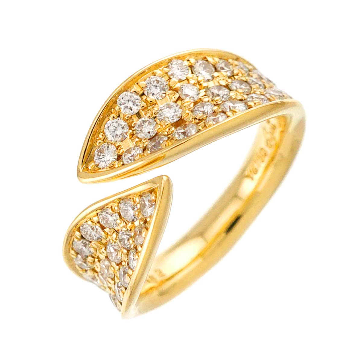 Diamond 0.62ct Ring 18K YG 750 Size3-3.25(US)