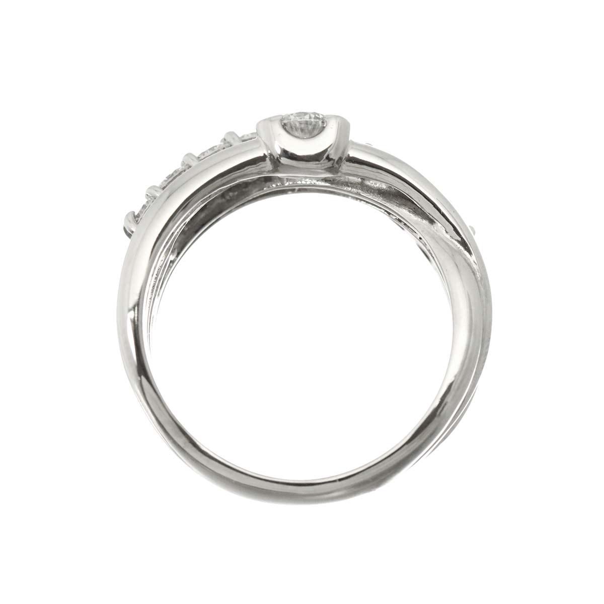 Diamond 0.20ct/0.47ct Ring Pt Platinum size5.25-5.5(US)