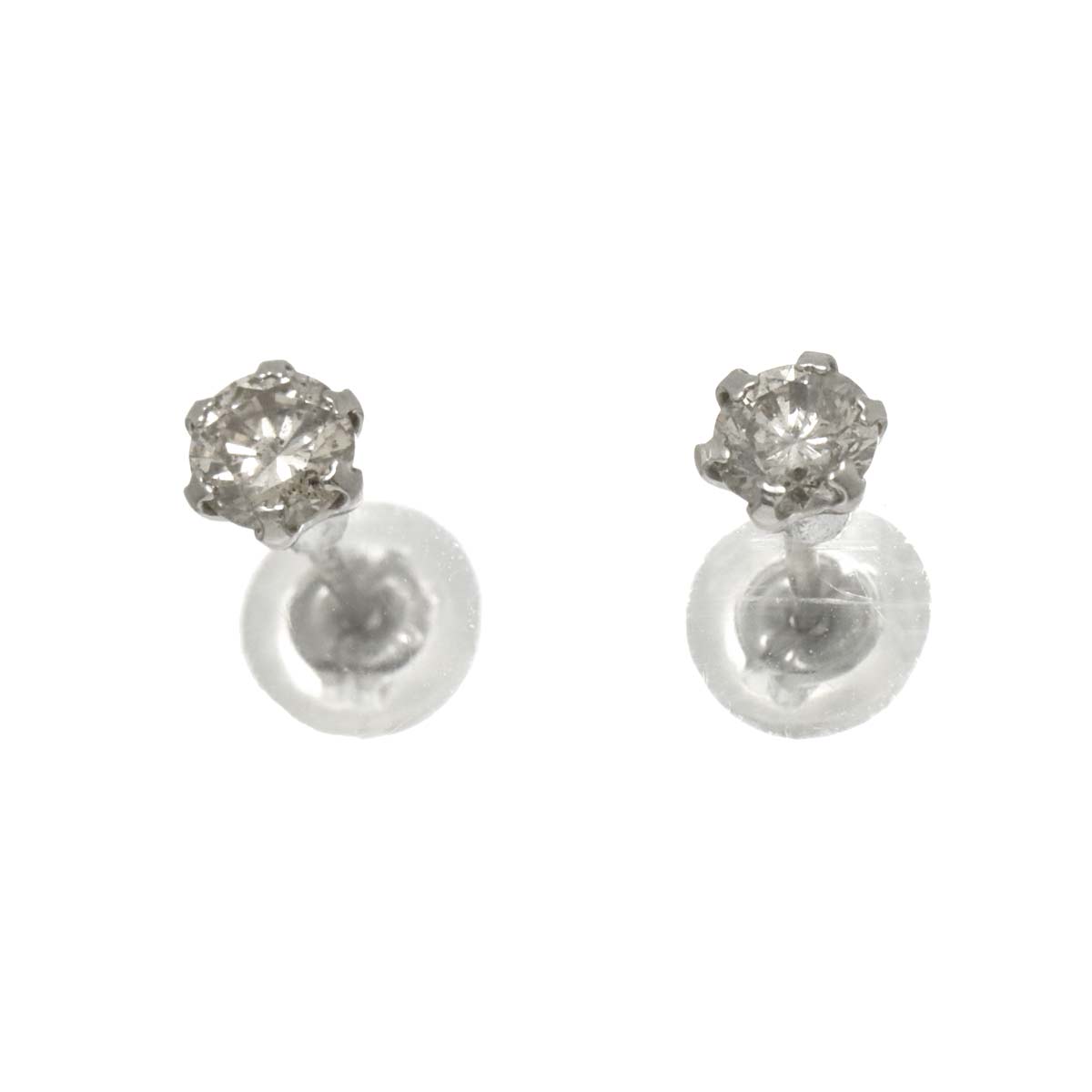 Diamond 0.15ct/0.15ct Earrings Pierced Pt Platinum