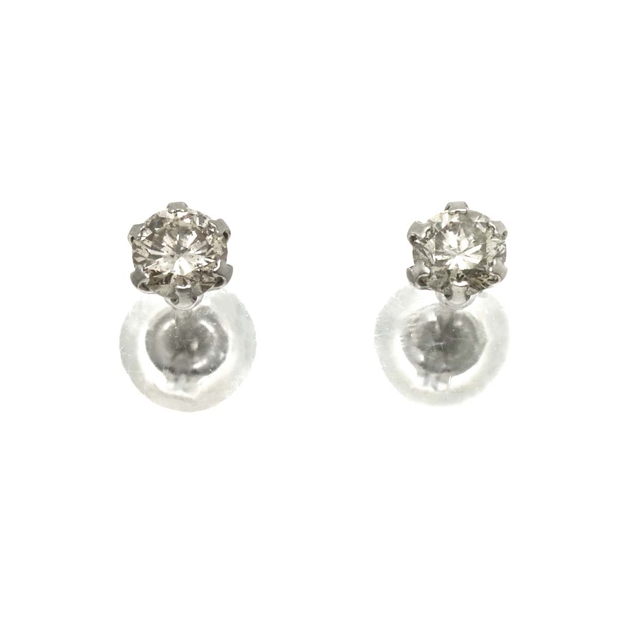 Diamond 0.15ct/0.15ct Earrings Pierced Pt Platinum