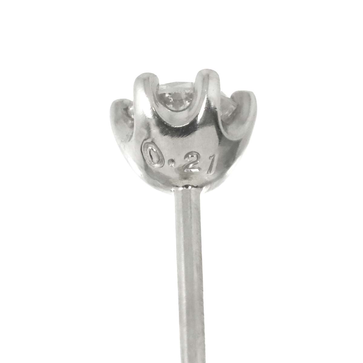 Diamond 0.21/0.21ct Earrings Pierced Pt Platinum