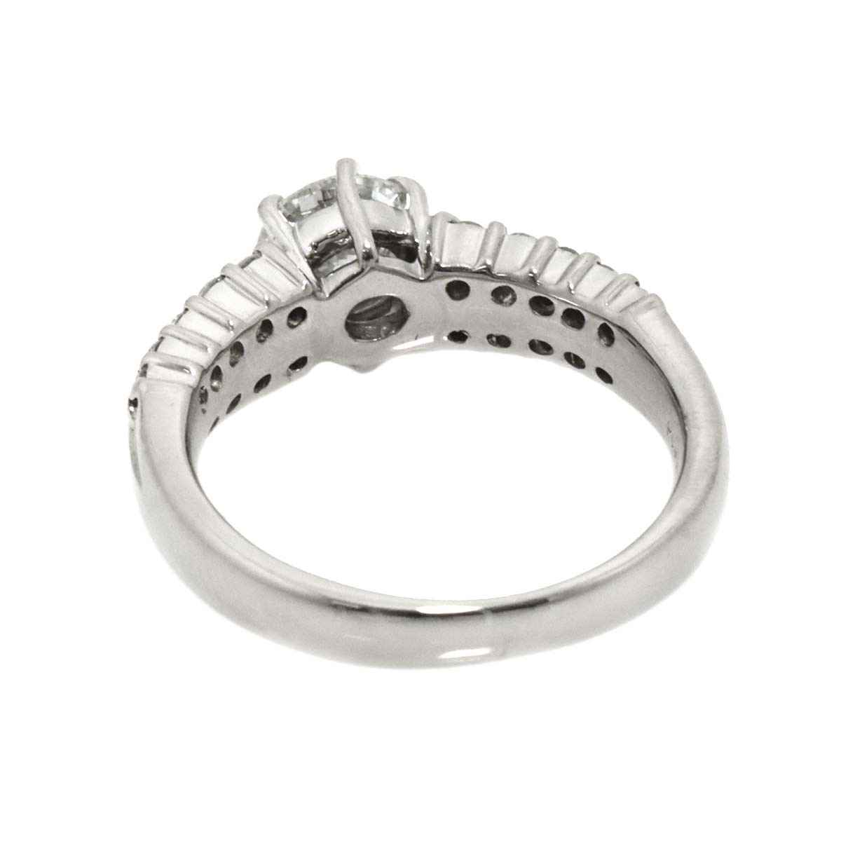 Diamond 0.712ct J/SI2/GD 0.25ct Ring Pt Platinum size4.75-5(US)