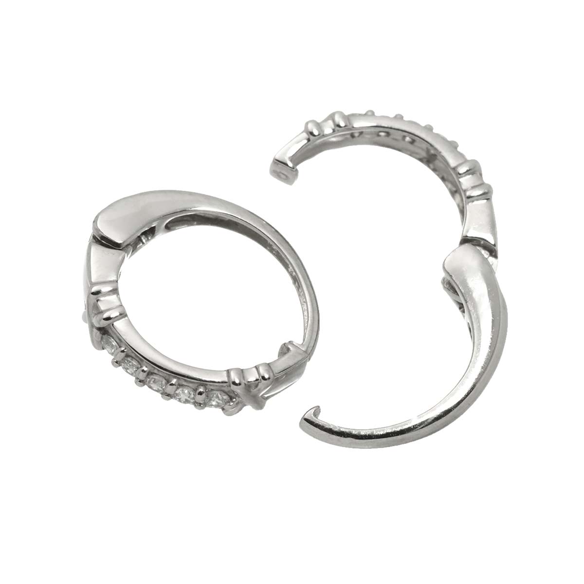 Diamond 0.05ct/0.05ct Earrings Clip on Platinum