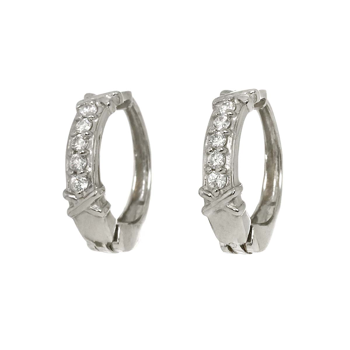 Diamond 0.05ct/0.05ct Earrings Clip on Platinum