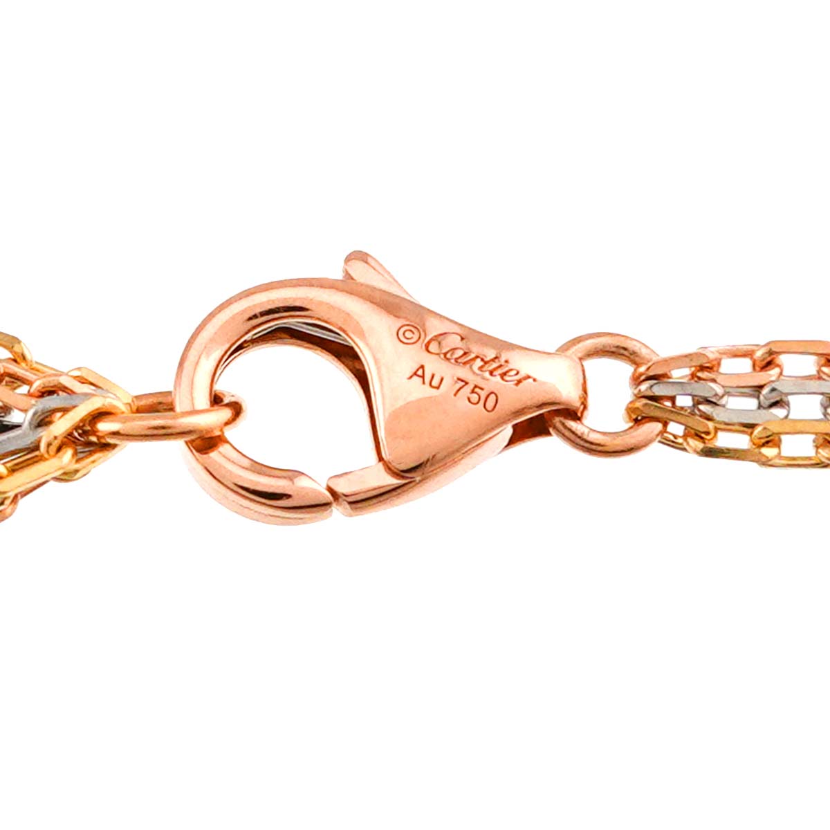 Trinity Diamond Necklace 18K YG WG PG 750