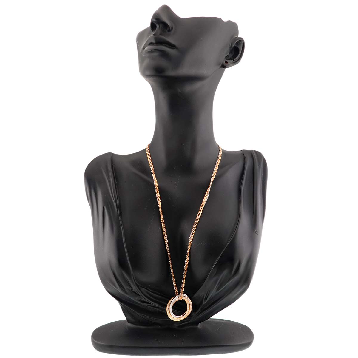 Trinity Diamond Necklace 18K YG WG PG 750