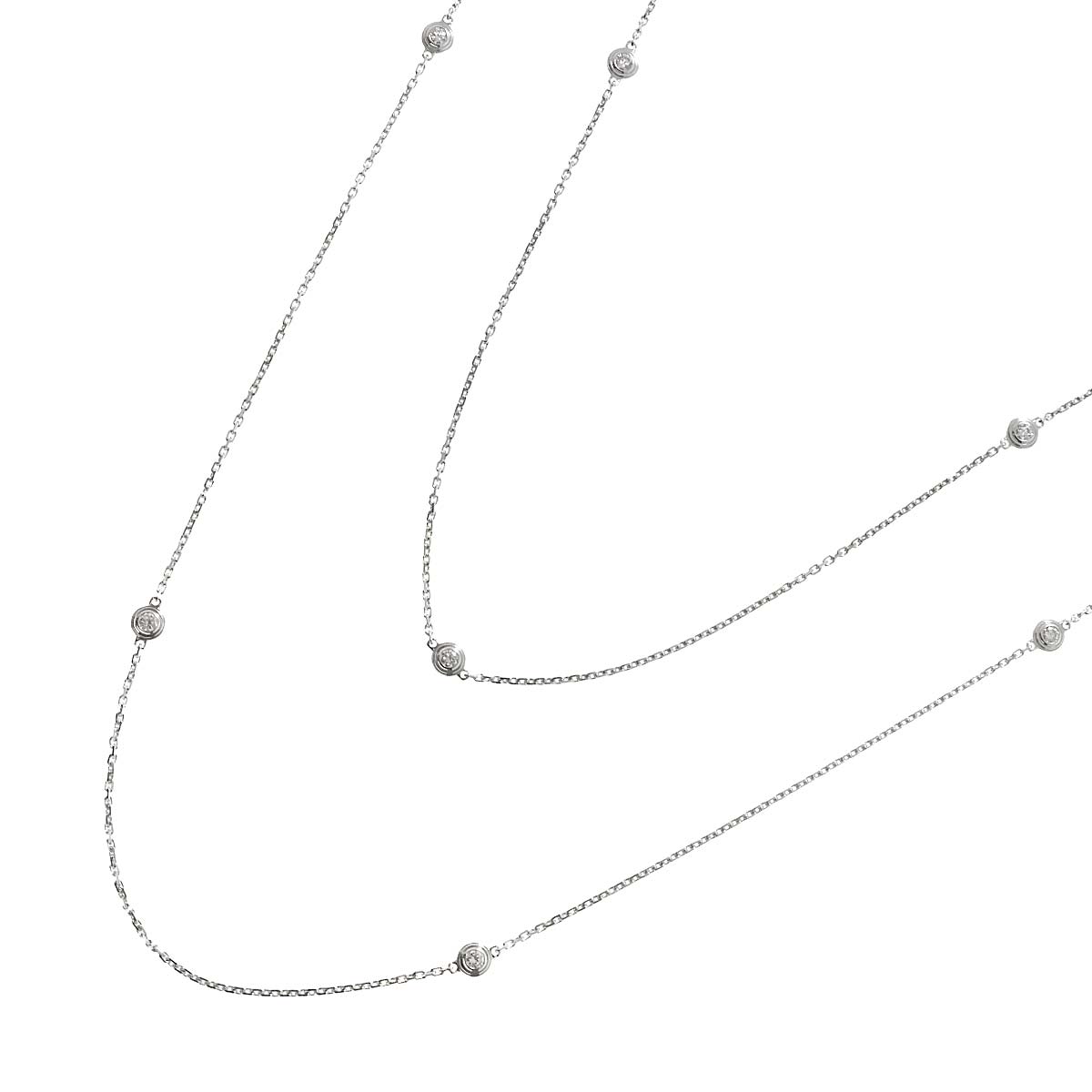d Amour Diamond 12P Necklace 18K WG 750