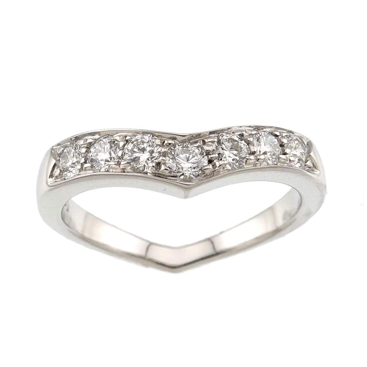 V Band Diamond Ring Platinum size4.5(US)