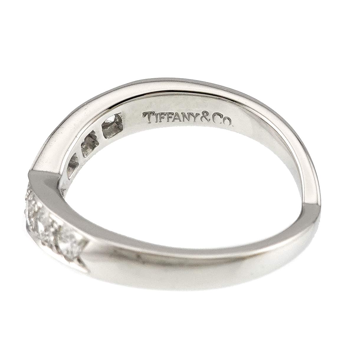 V Band Diamond Ring Platinum size4.5(US)
