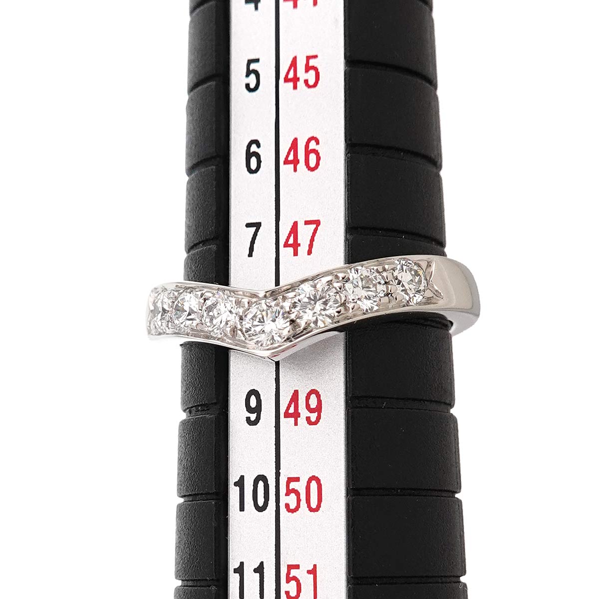 V Band Diamond Ring Platinum size4.5(US)
