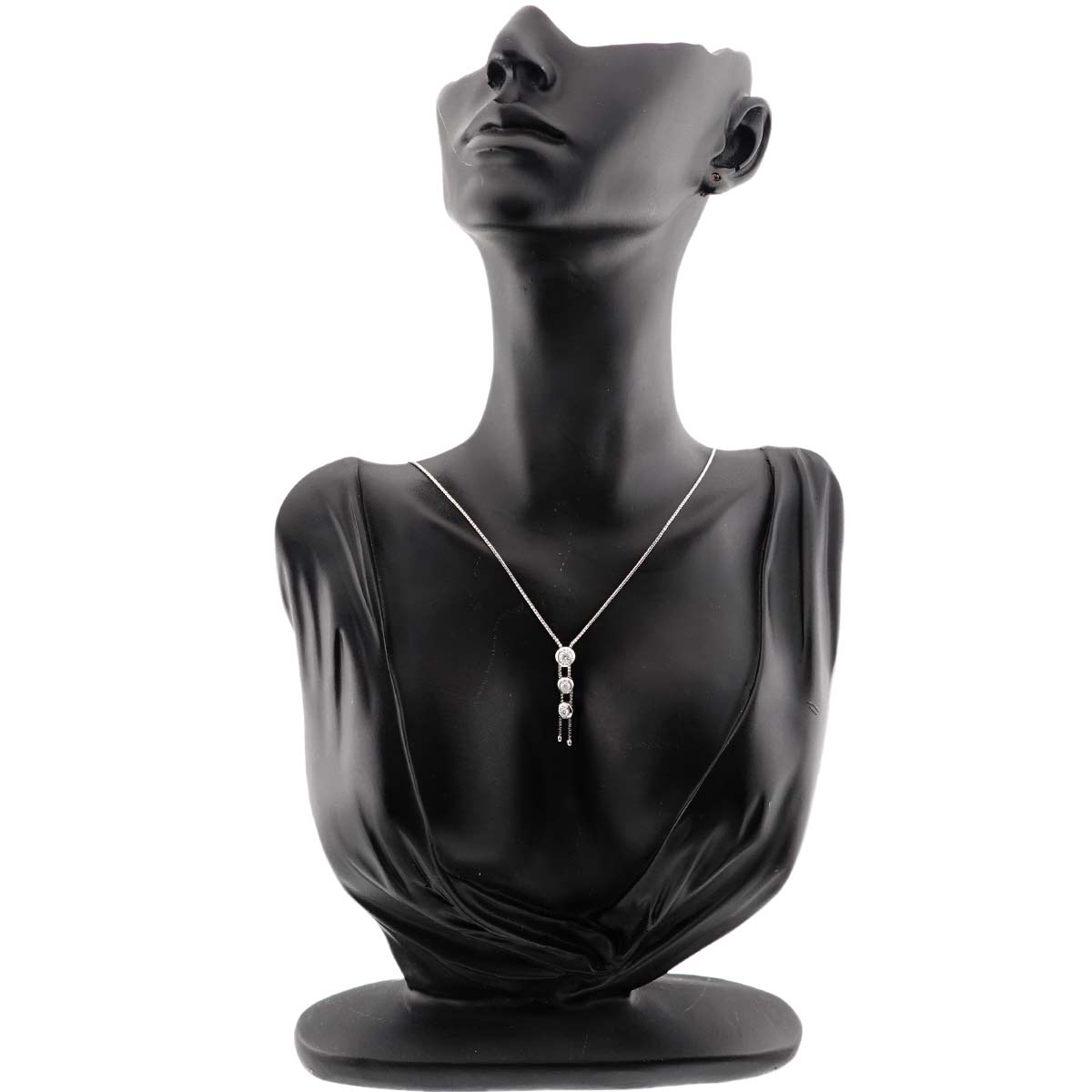Trilogy Diamond 0.34ct Necklace 18K WG 750