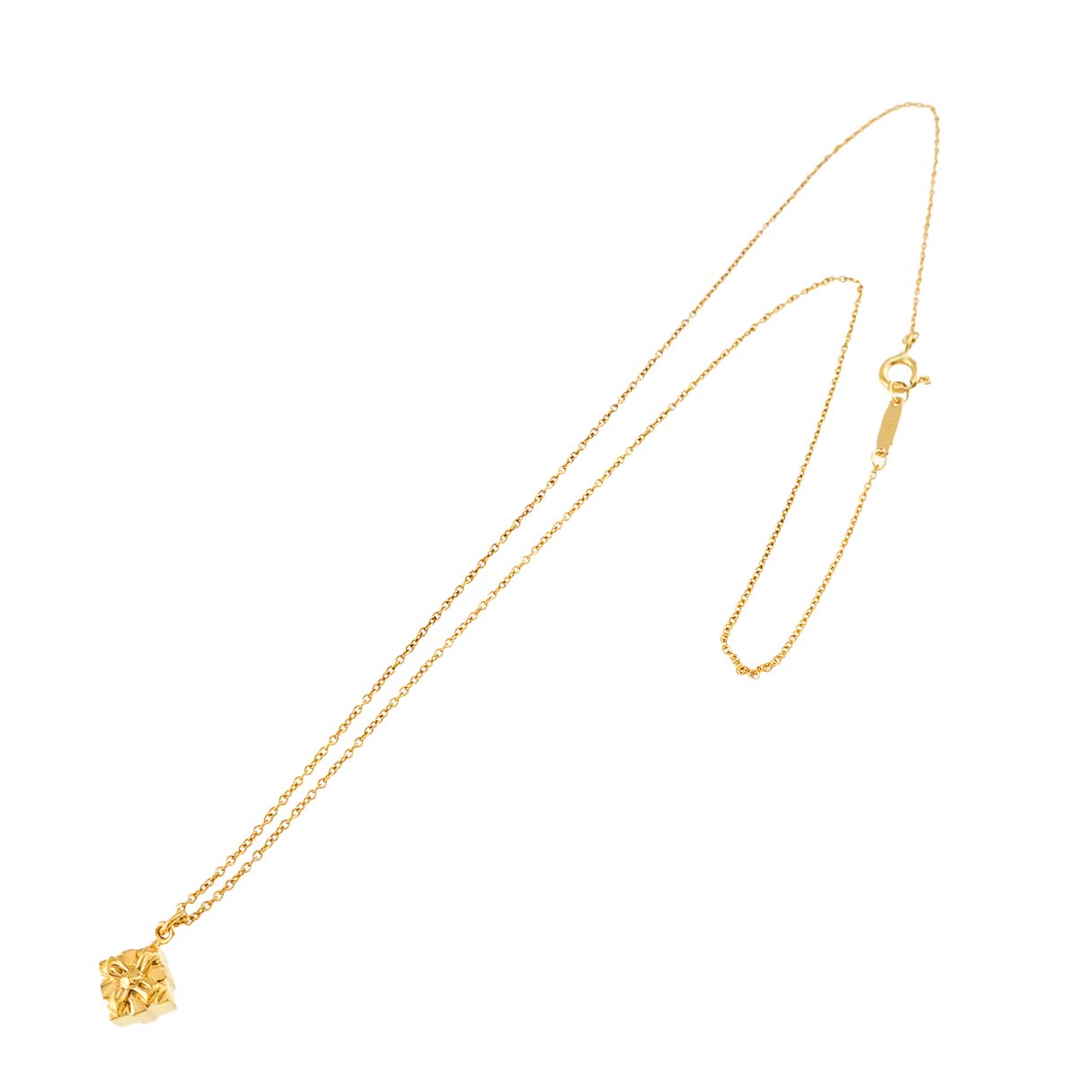 Gift Box Necklace 18K Yellow Gold 750