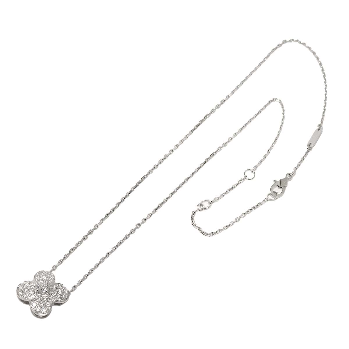 Diamond Necklace Large 18K White Gold 750