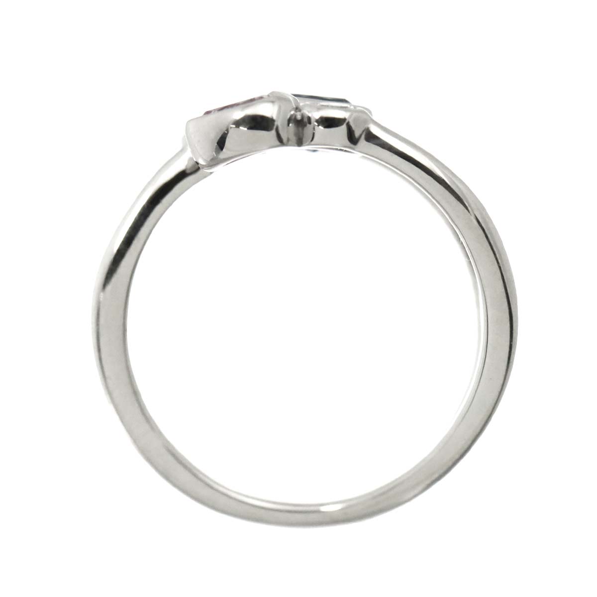 Sapphire 1.06ct/0.76ct Diamond 0.24ct Ring 18K WG 750 size6(US)