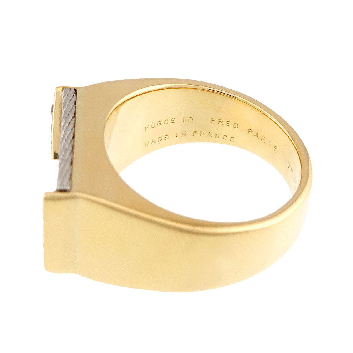 Force 10 Diamond Ring 18K YG 750 SS size:9.5(US)