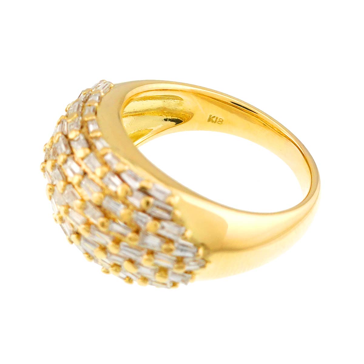 Diamond 1.56ct Ring 18K YG 750 Size6.5-6.75(US)