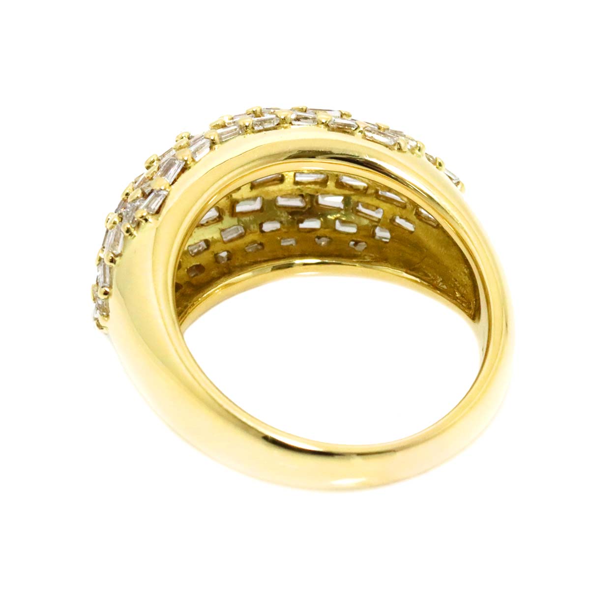 Diamond 1.56ct Ring 18K YG 750 Size6.5-6.75(US)