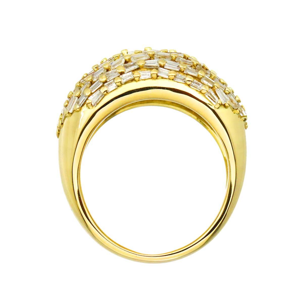 Diamond 1.56ct Ring 18K YG 750 Size6.5-6.75(US)