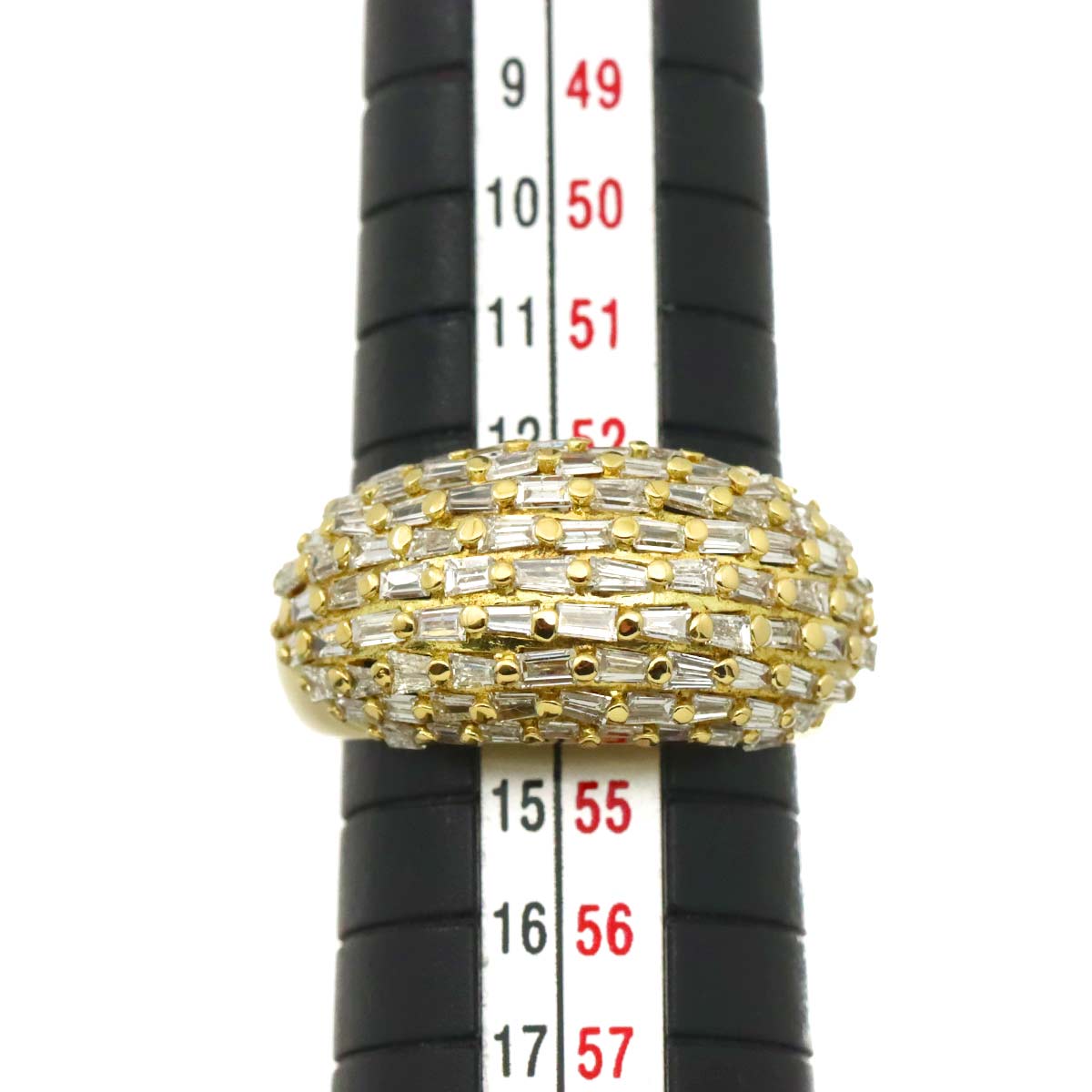 Diamond 1.56ct Ring 18K YG 750 Size6.5-6.75(US)