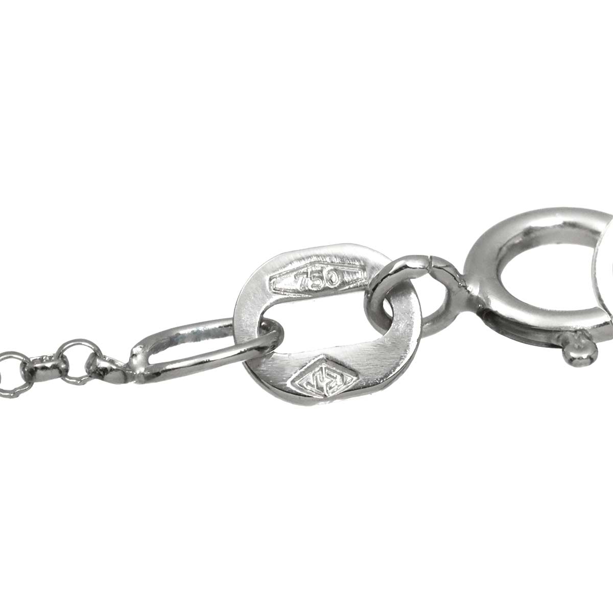 Diamond 0.45ct Necklace 18K WG YG White Yellow Gold 750