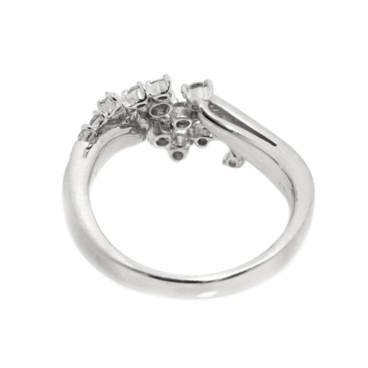 Diamond 0.45ct Ring 18K K18 WG White Gold size6-6.25(US)