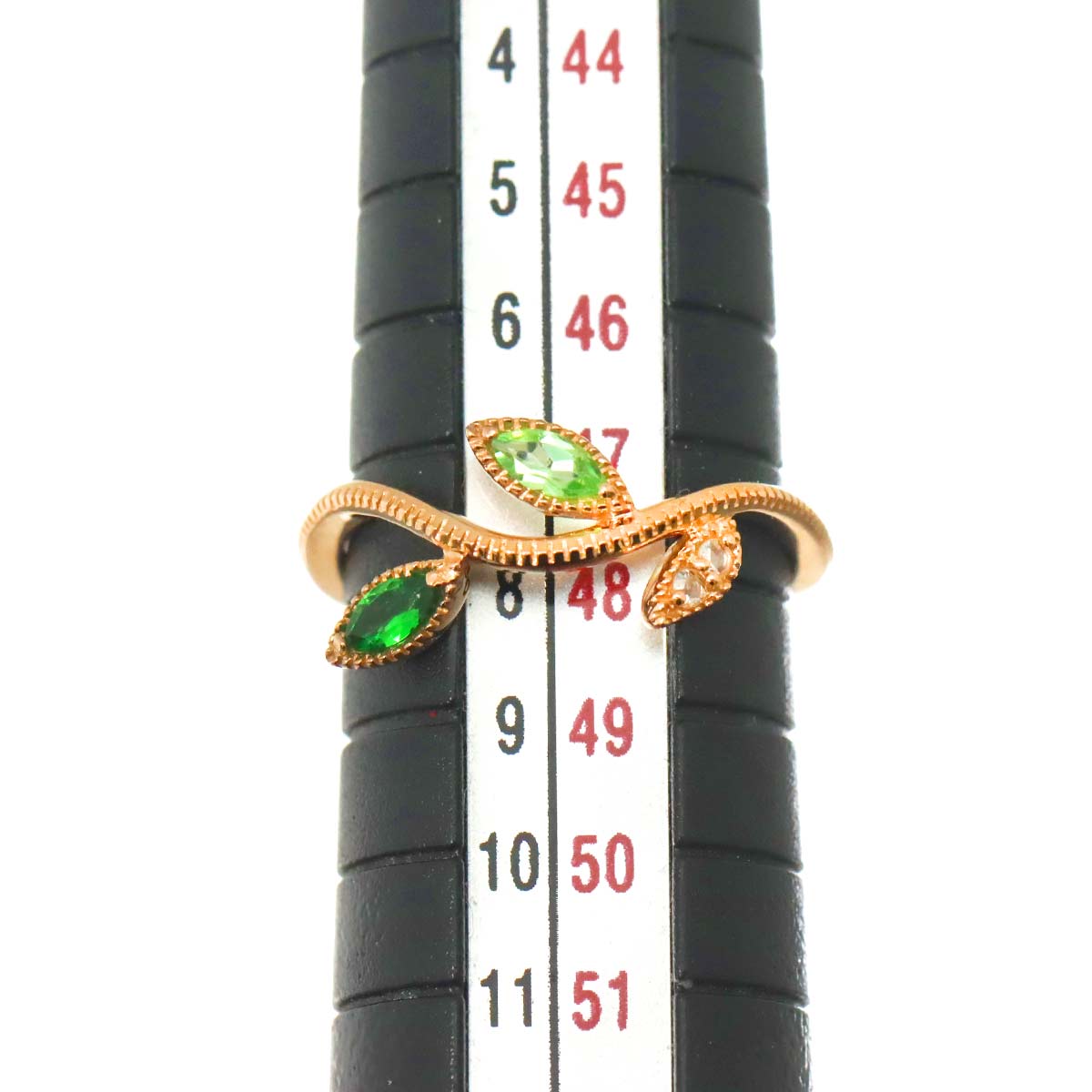 Garnet Diamond 0.01ct Ring 18K K18 PG Pink Gold size4-4.5(US)