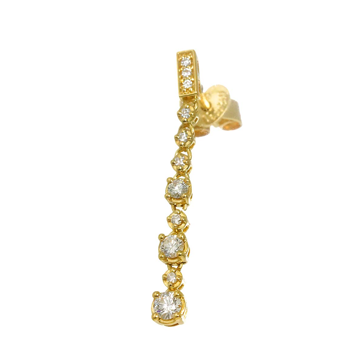 Diamond 0.41ct Earring 18K YG 750 One Piece only