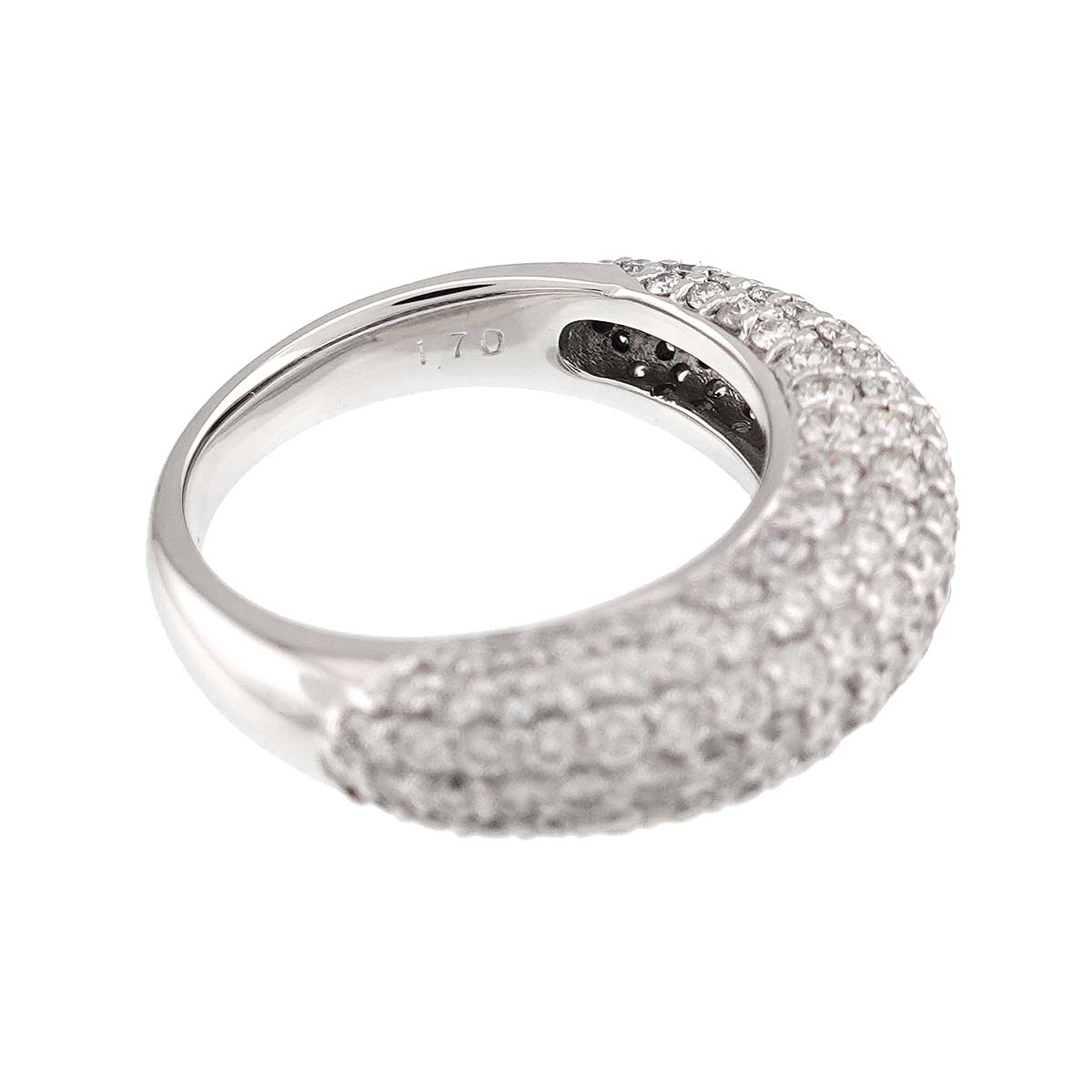 Diamond 1.70ct Ring 18K WG 750 Size4.75-5(US)