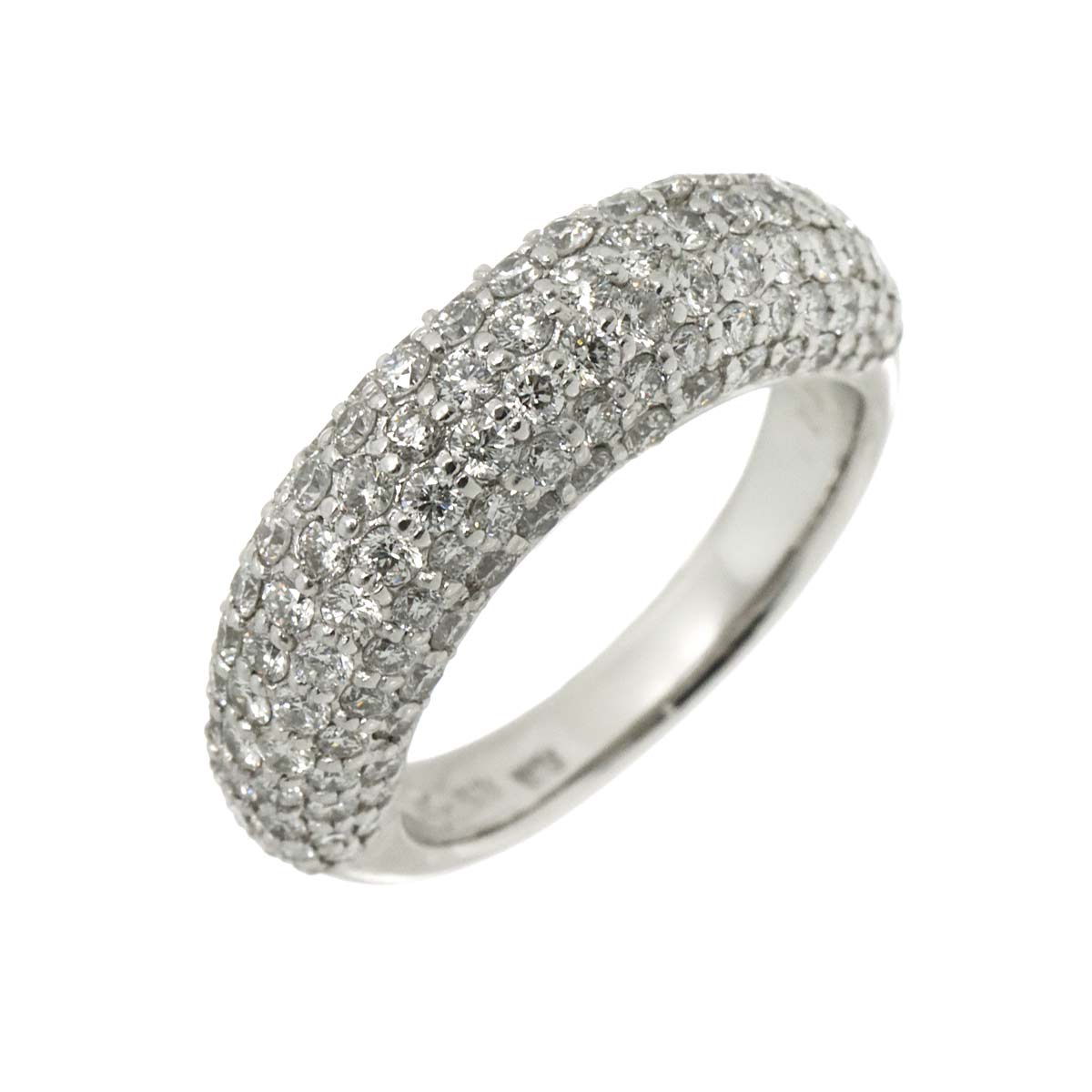 Diamond 1.70ct Ring 18K WG 750 Size4.75-5(US)