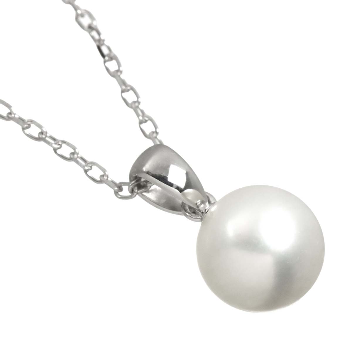 Akoya Pearl 8.7mm Necklace 18K White Gold 750