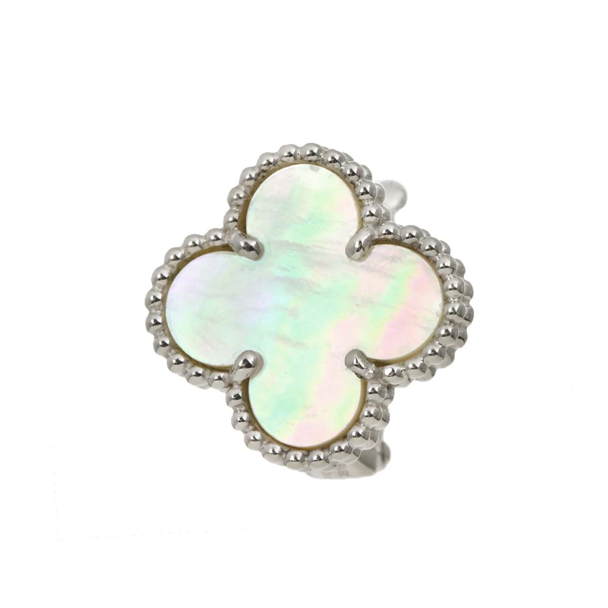 Vintage Alhambra MOP Earring 18K WG 750 One Piece only