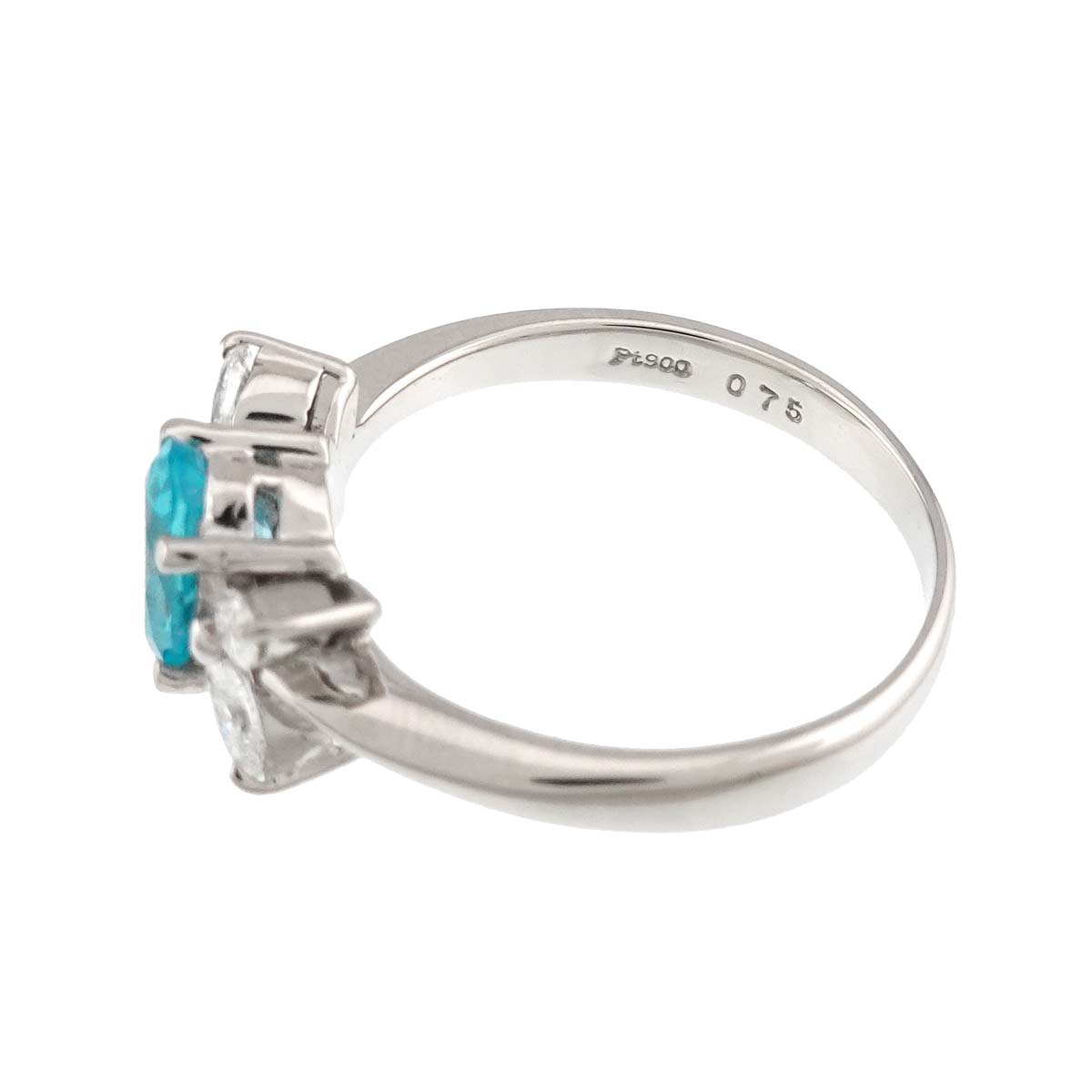 Apatite 0.75ct Diamond 0.33ct Ring Pt Platinum 6.25-6.5(US)