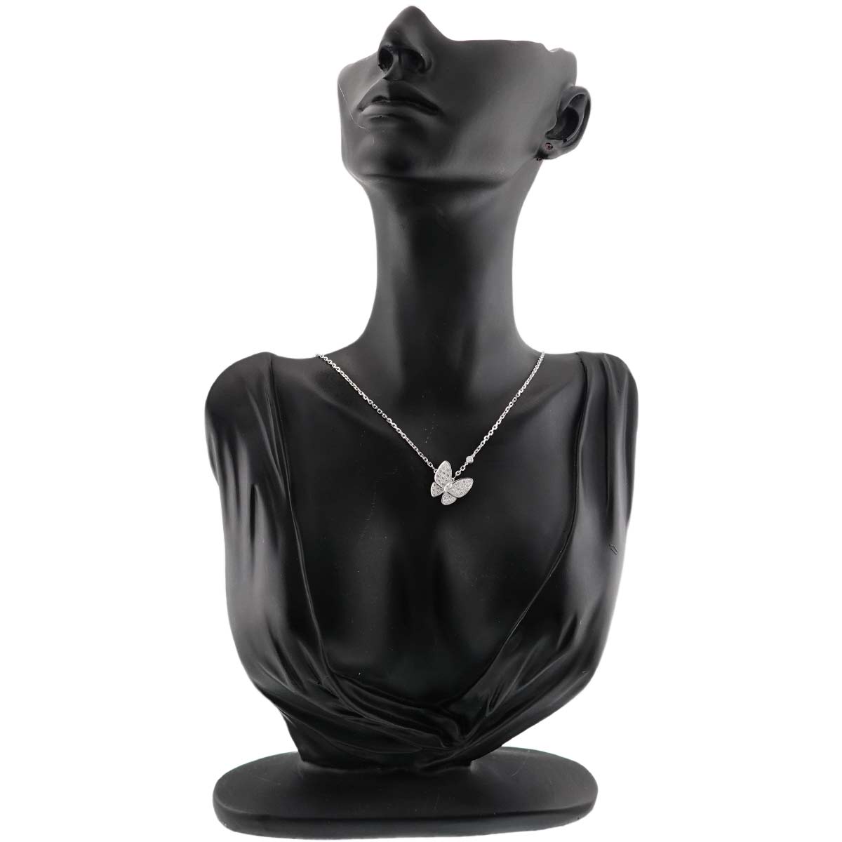 Papillon Diamond Necklace 18K WG 750