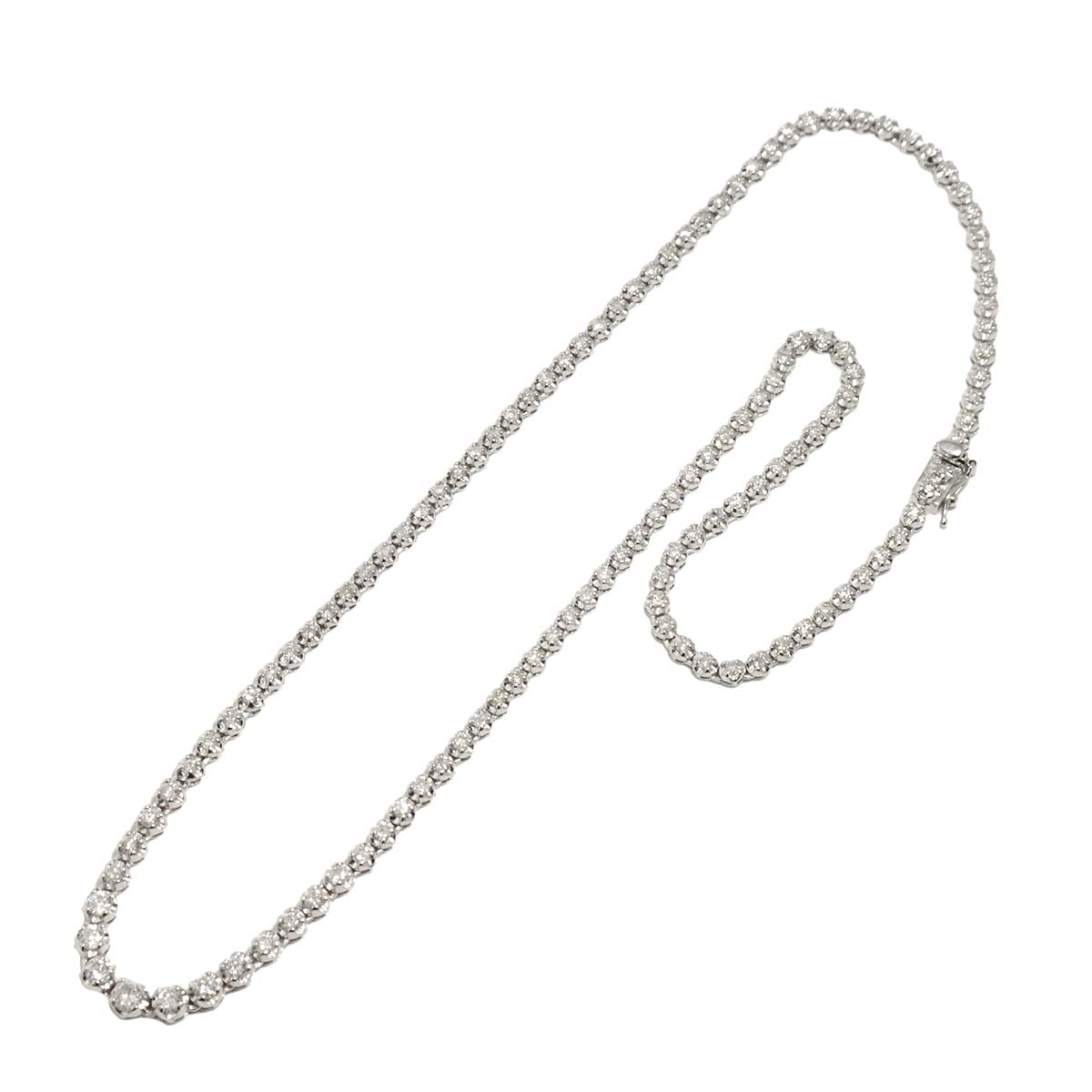 Diamond 3.00ct Necklace 18K WG White Gold 750