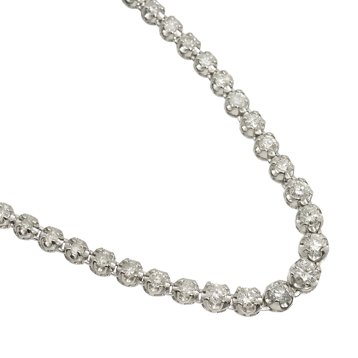 Diamond 3.00ct Necklace 18K WG White Gold 750