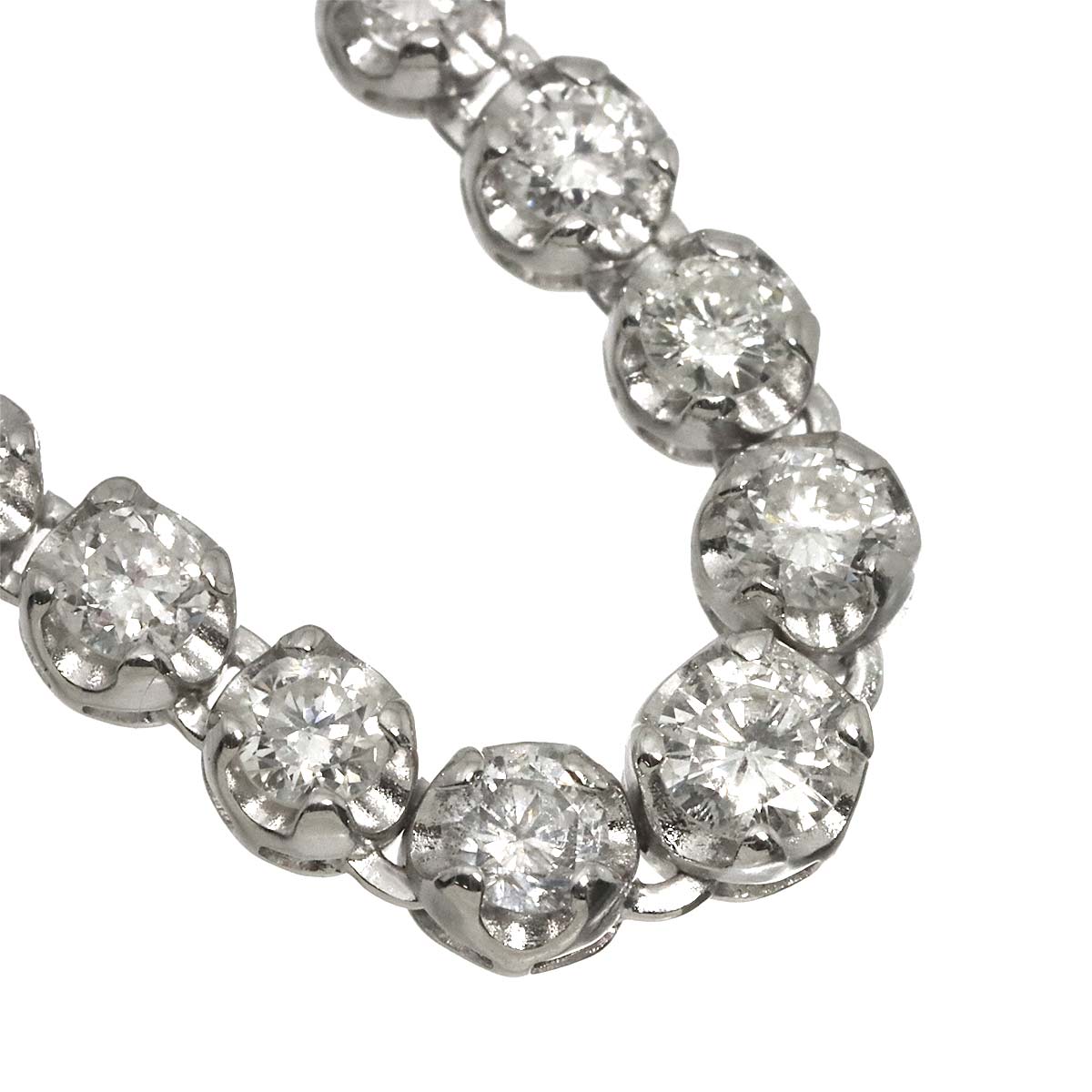 Diamond 3.00ct Necklace 18K WG White Gold 750