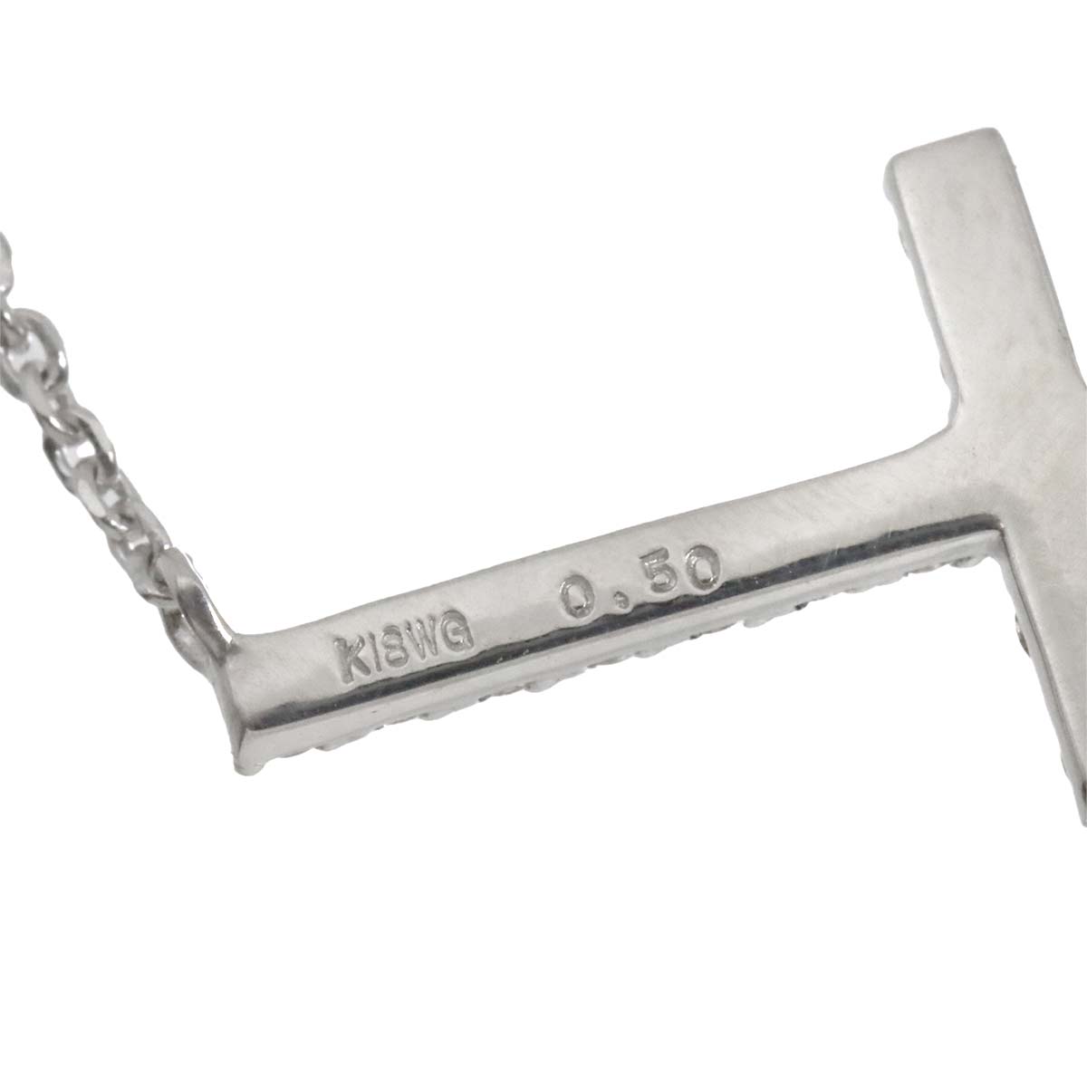 Diamond 0.50ct Necklace 18K WG White Gold 750