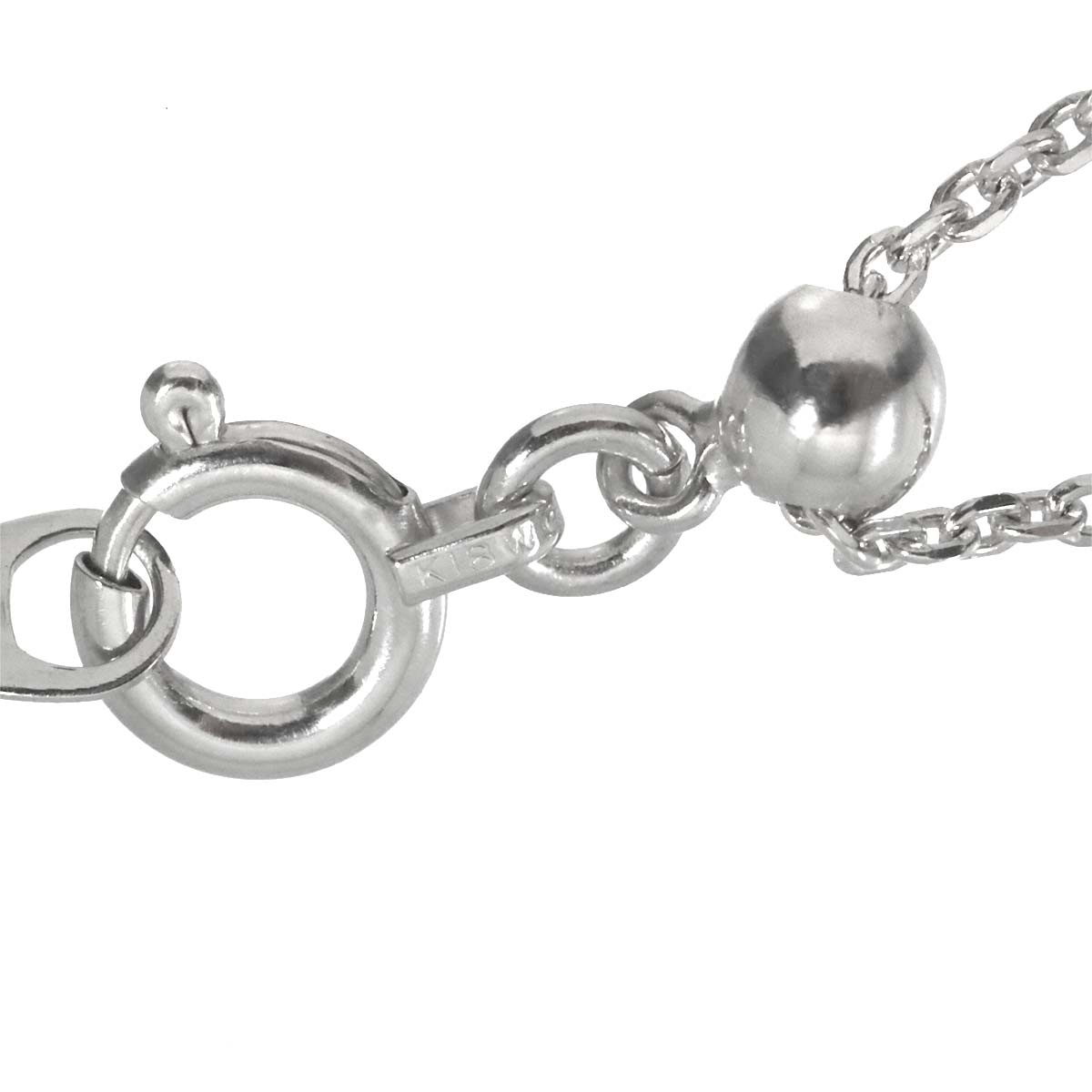 Diamond 0.50ct Necklace 18K WG White Gold 750