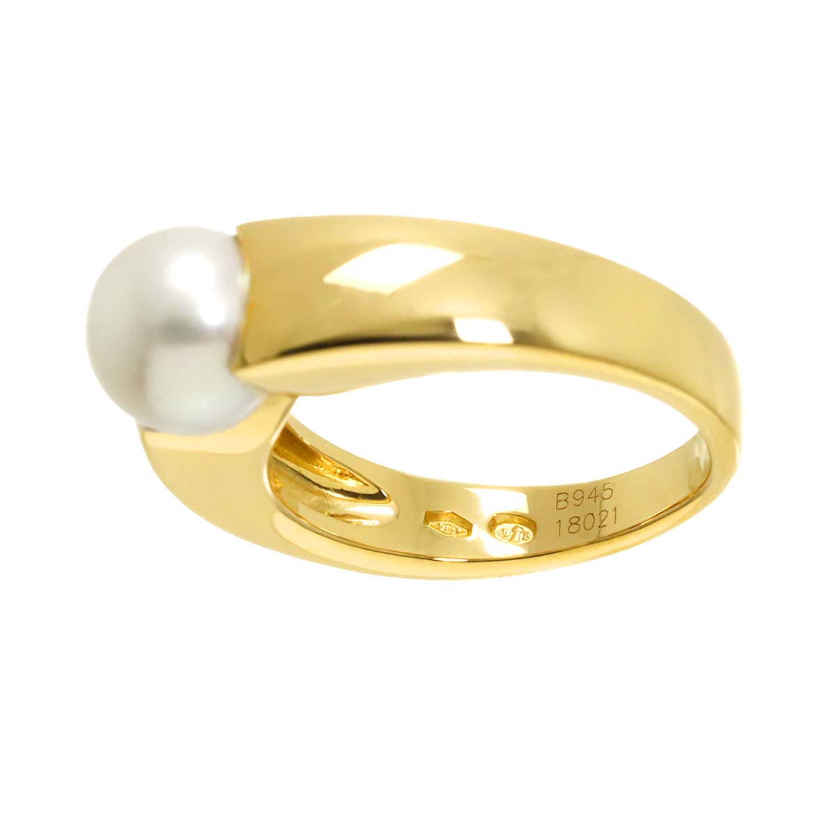 Akoya Pearl 8.2mm Ring 18K YG 750 Size:6-6.25(US)