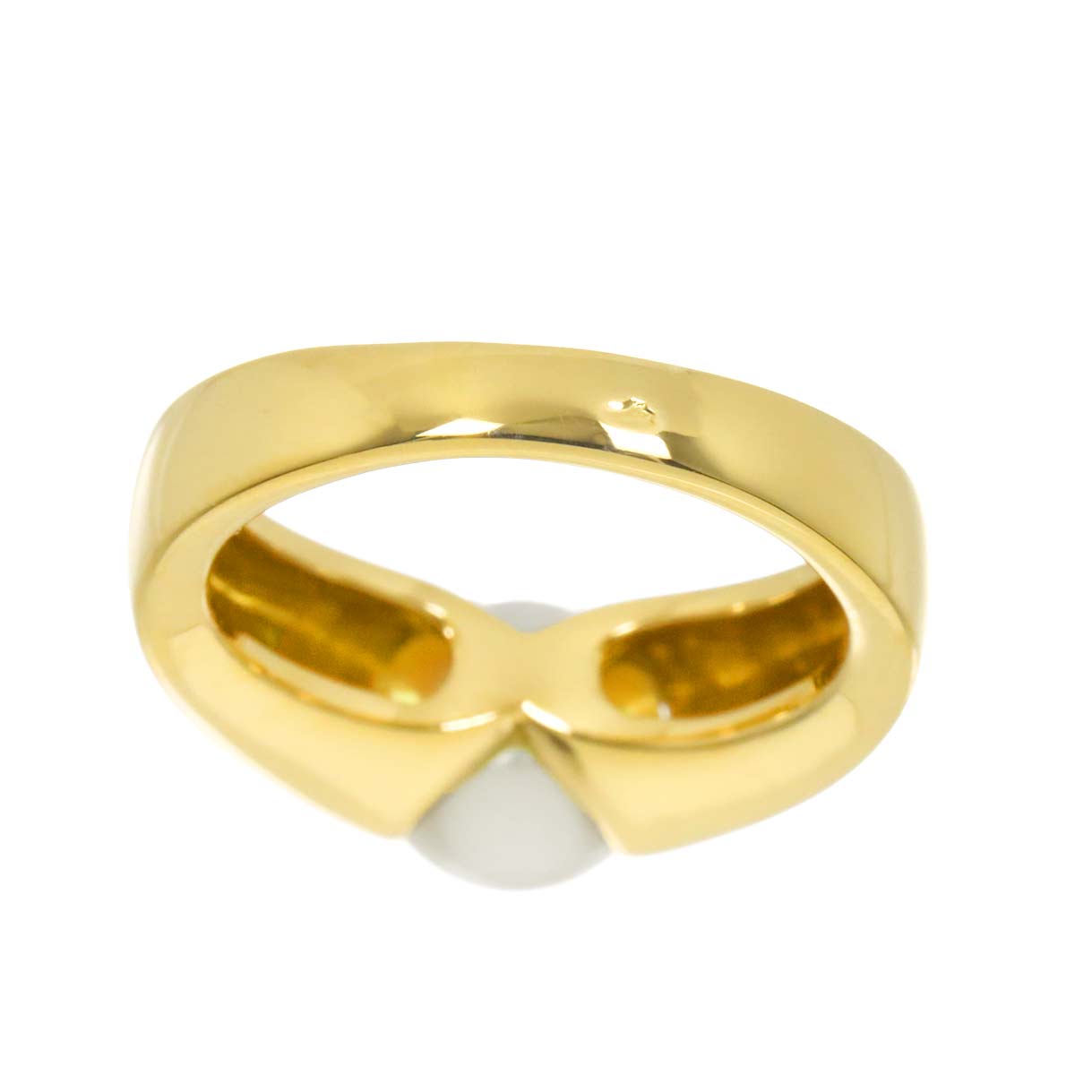 Akoya Pearl 8.2mm Ring 18K YG 750 Size:6-6.25(US)