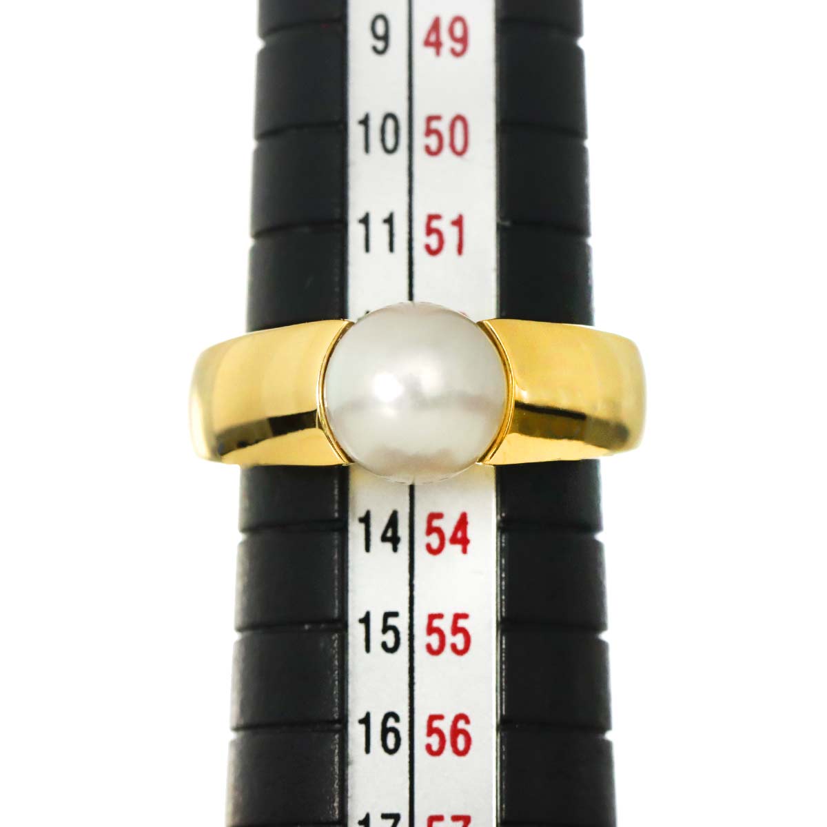 Akoya Pearl 8.2mm Ring 18K YG 750 Size:6-6.25(US)