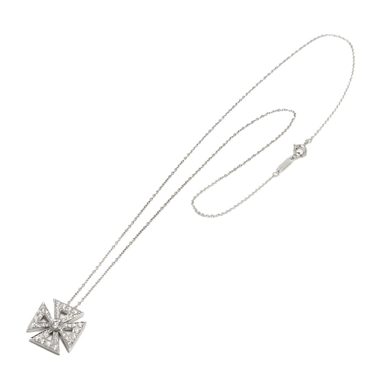 Cross Diamond Necklace Platinum