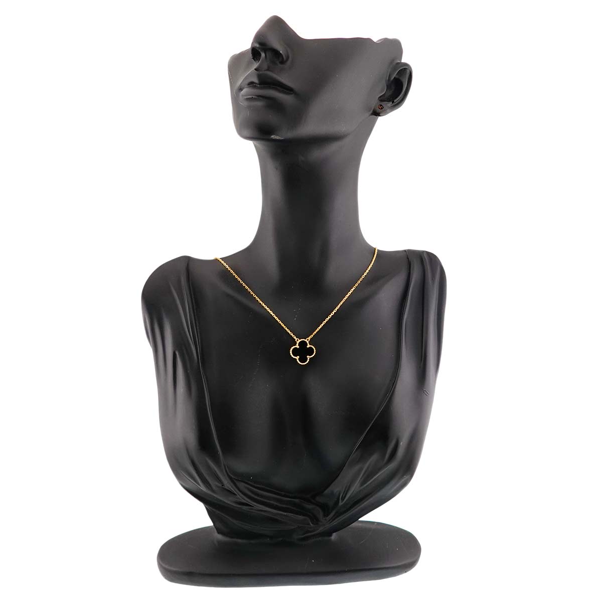 Vintage Alhambra Onyx Necklace 18K YG 750